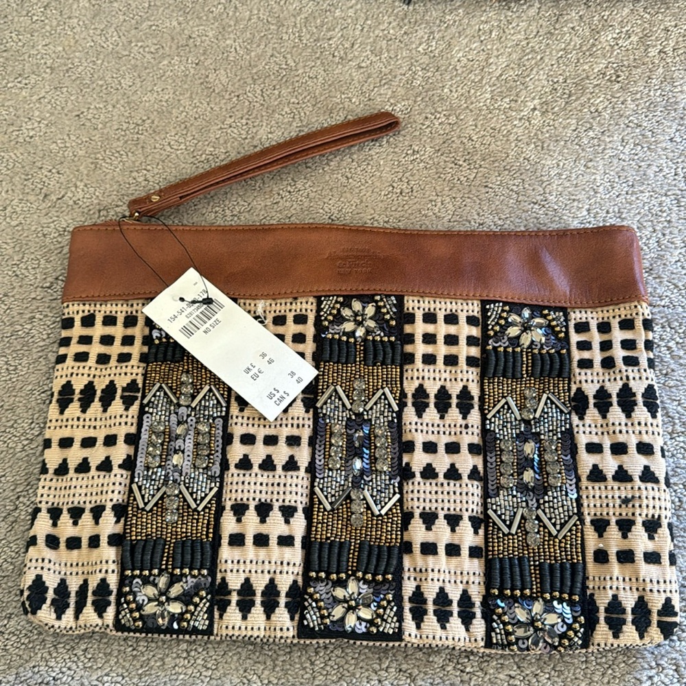 Abercrombie and Fitch clutch with sequin embroidery